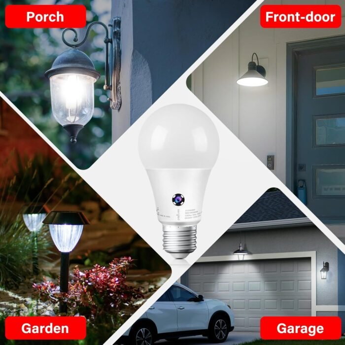 Sengled Dusk to Dawn LED Outdoor Light Bulb, 75 Watt Equivalent, 1200 Lumens, 5000K Daylight LED Light Bulb, Automatic On/Off Sensor Light Bulb for Porch Garage Lighting, 3 Pack - Image 6