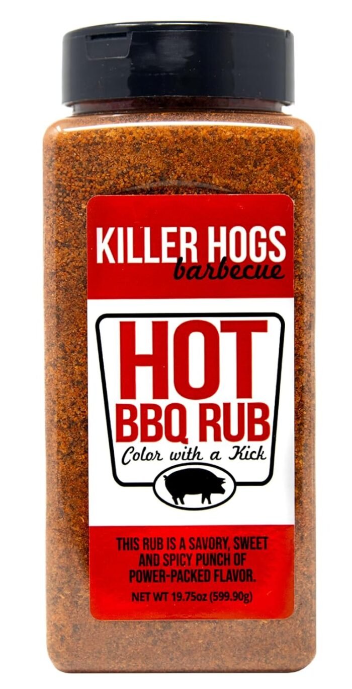 Killer Hogs HOT BBQ Rub | Championship Grill Seasoning for Beef, Steak, Burgers, Pork, and Chicken | 19.8 Ounces
