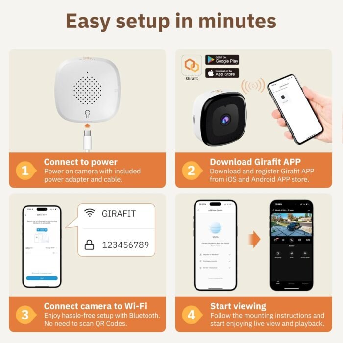 3MP 2K Window Camera,2.4GHz & 5GHz WiFi Indoor Cameras for Home Security with ChroMax Al Color Night Vision,Person & Motion Detection,24/7 Recording,Easy & Quick Install - Image 8