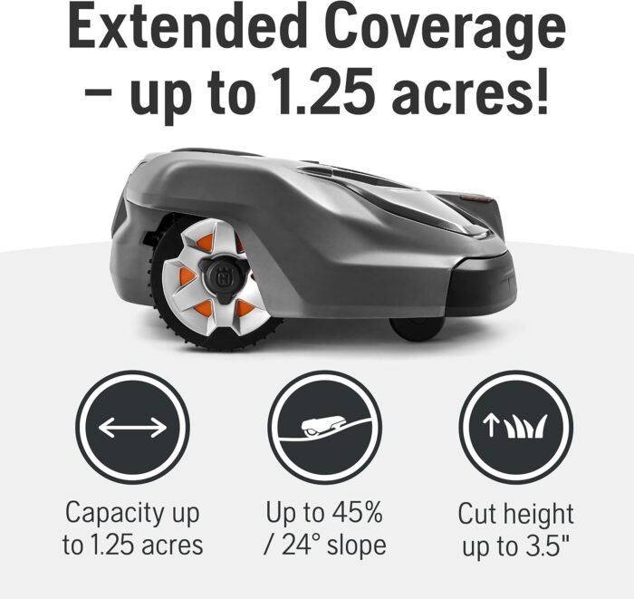 Husqvarna 967853101 Automower 450XH 1.25 Acre Robotic Lawn Mower for Medium to Large Yards - Image 3