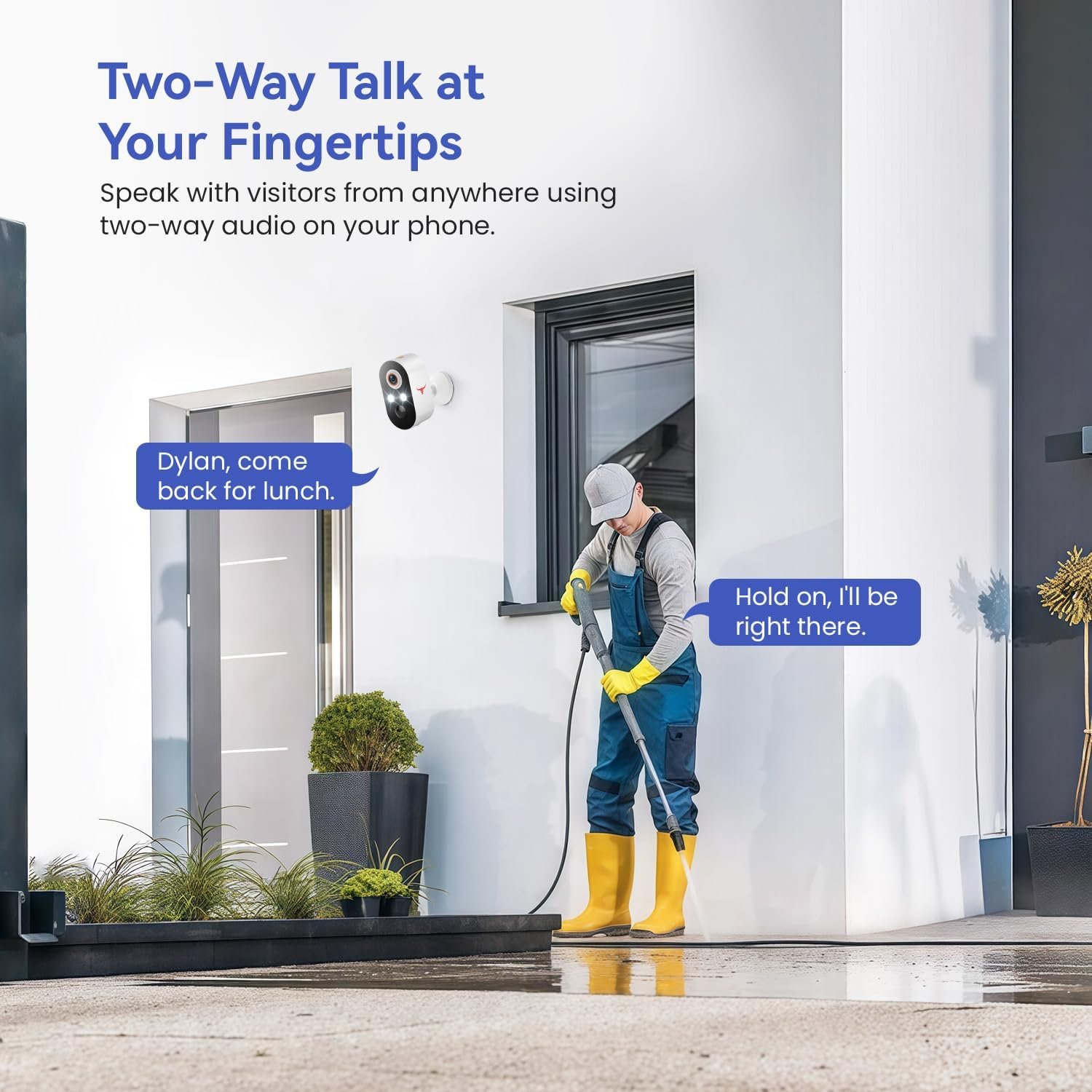 1080p Wireless Security Camera, 2.4GHz Wi-Fi, Color Night Vision, AI Human Detection, PIR Motion Detection, 2-Way Talk, Outdoor Surveillance Bullet Cam (2 Pack) - Image 4