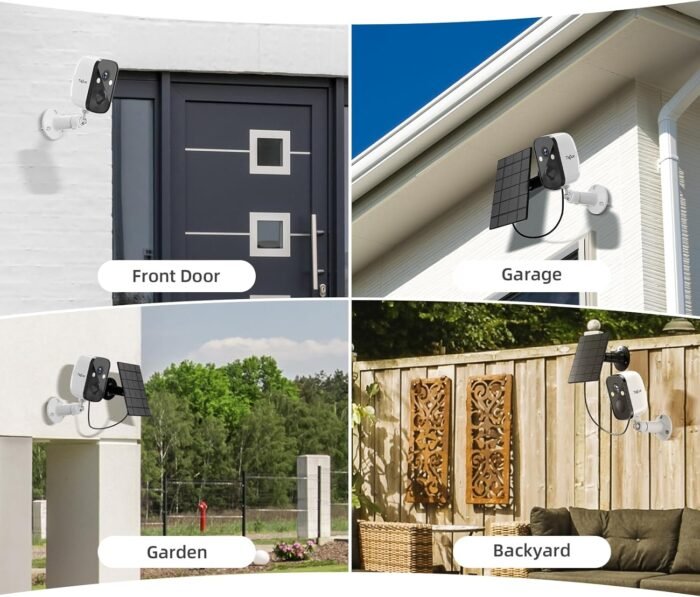 Security Cameras Wireless Outdoor, 2K Battery Powered Security Camera, 2.4G WiFi Outdoor Camera Wireless, Color Night Vision, AI Detection, 2 Way Talk, IP66, Cloud/SD, Work with Alexa - Image 8