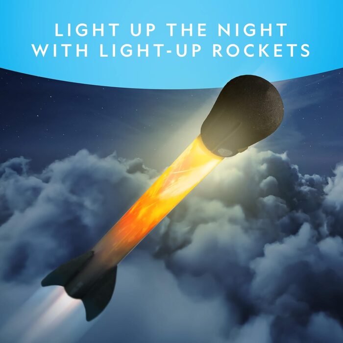 NATIONAL GEOGRAPHIC Air Rocket Toy – Ultimate LED Rocket Launcher for Kids, Jump and Launch The Light Up, Air Powered, Foam Tipped Rockets up to 100 Feet - Image 3