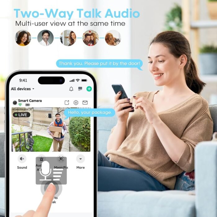 AMTIFO Security Cameras Wireless Outdoor Magnetic: Install-Free Smart Indoor 2K WiFi - Long Battery Life Powered Outdoor Camera Wireless with AI Motion Detection - Image 9