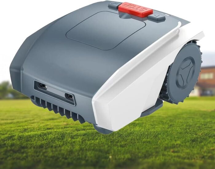Fully Automatic Lawn Mower, Garden Lawn Mower, Lawn Robot, Path Planning, Weatherproof, Safety Protection Device, Automatic Charging, for Lawn/Garden,Grey