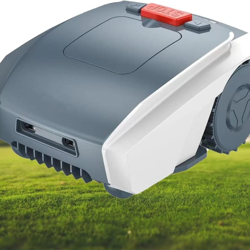 Fully Automatic Lawn Mower, Garden Lawn Mower, Lawn Robot, Path Planning, Weatherproof, Safety Protection Device, Automatic Charging, for Lawn/Garden,Grey