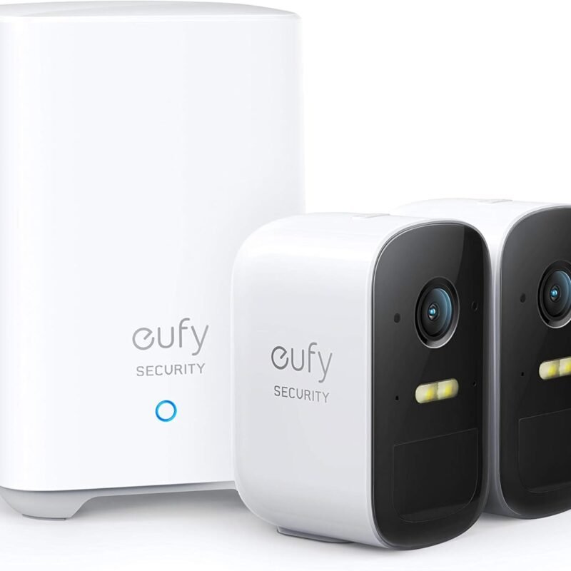 eufy Security, eufyCam 2C 2-Cam Kit, Security Camera Wireless Outdoor, Home Security System, HomeKit Compatibility, 1080p HD, IP67, Night Vision, Motion Only Alert, No Monthly Fee