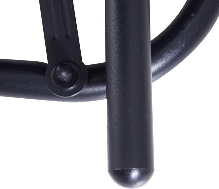 Outsunny 2-Person Outdoor Glider Bench, Patio Double Swing Rocking Chair Loveseat w/Powder Coated Steel Frame for Backyard Garden Porch, Black - Image 9