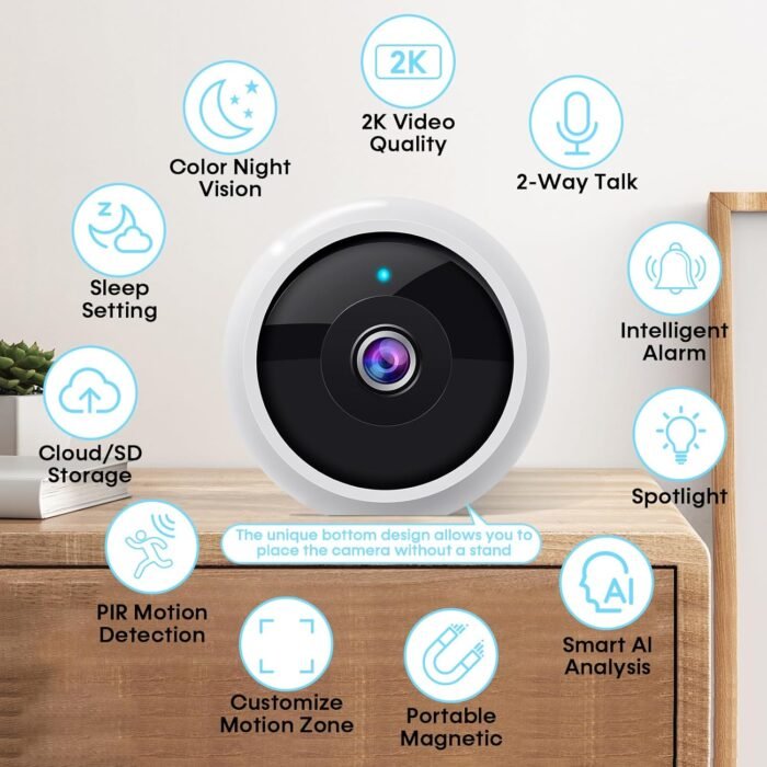AMTIFO Security Cameras Wireless Outdoor Magnetic: Install-Free Smart Indoor 2K WiFi - Long Battery Life Powered Outdoor Camera Wireless with AI Motion Detection - Image 3