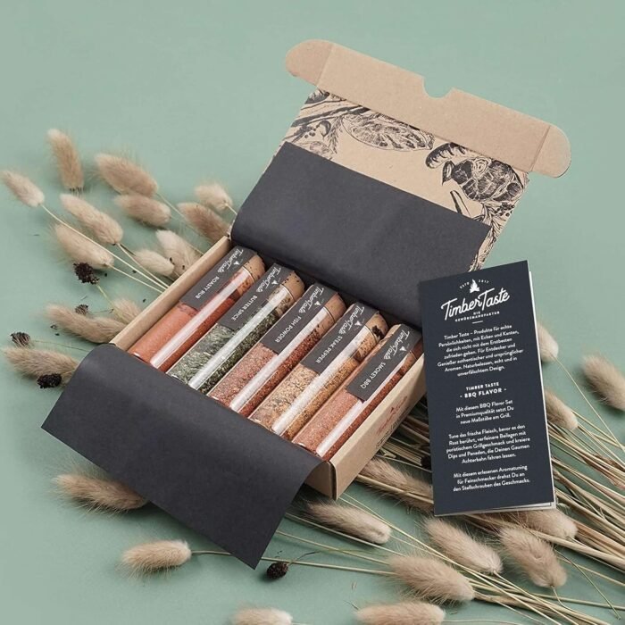 TIMBER TASTE® BBQ Spice Rub Gift Set - BBQ Seasonings and Rubs for Valentines, Father's Day - Spice Gift Set for Men, Mens Gifts, Grill Seasonings for Dad or Him, Barbecue Rub Bundle for Men & Women - Image 7