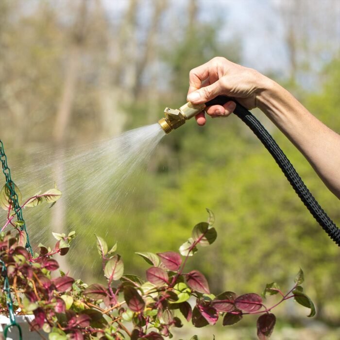 Flexi Hose Lightweight Expandable Garden Hose, No-Kink Flexibility, 3/4 Inch Solid Brass Fittings and Double Latex Core (100 FT, Black) - Image 7