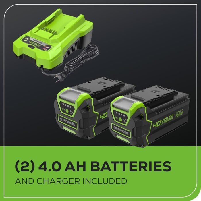 Greenworks 40V 21" Brushless Cordless (Smart Pace / Self-Propelled) Lawn Mower (75+ Compatible Tools), (2) 4.0Ah Batteries and Charger Included - Image 9