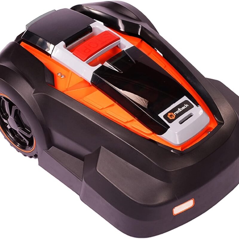 Robot Lawn Mower, Updated 2024 Programming, Self Installation Kit Included, Mows Up to 1/4 Acre, 50% Slope, Low Noise (65dBA) and Rain Sensor