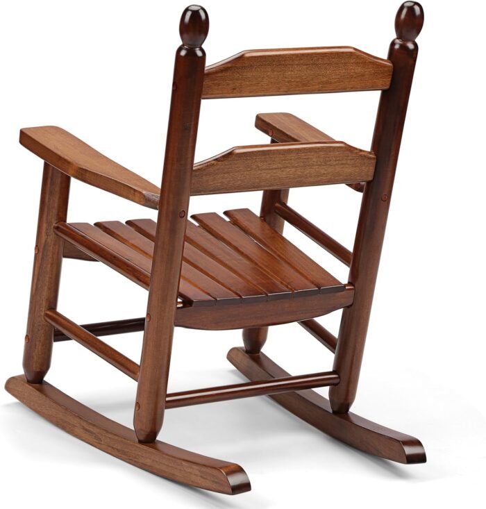 Child's Wood Porch Rocker - Perfect for Indoor or Outdoor All Weather Porch Rocker for Garden,Lawn,Balcony,Backyard and Patio Porch Rocker Use - Suitable for 3-7 Years Old(Natural) - Image 4