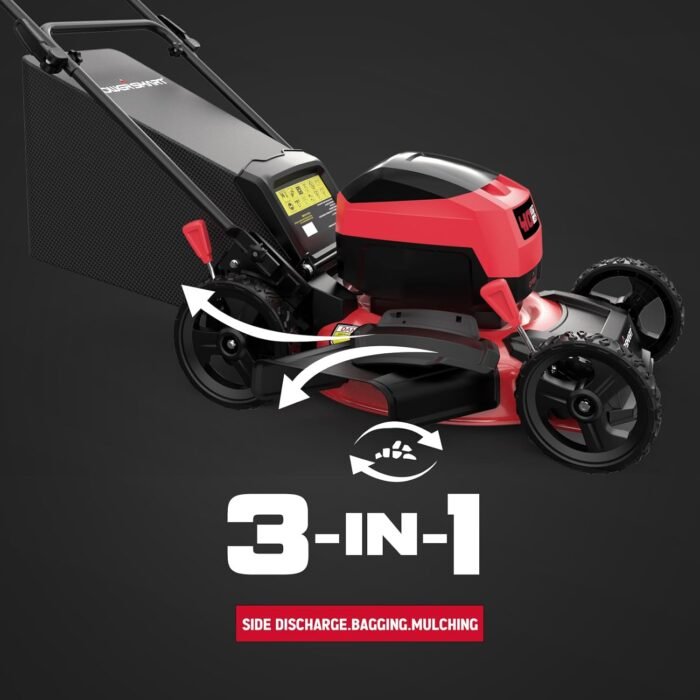 PowerSmart 40V 17" Cordless Lawn Mower, 3-in-1 Brushless Push Lawn Mower with 4.0Ah Battery & Charge - Image 2