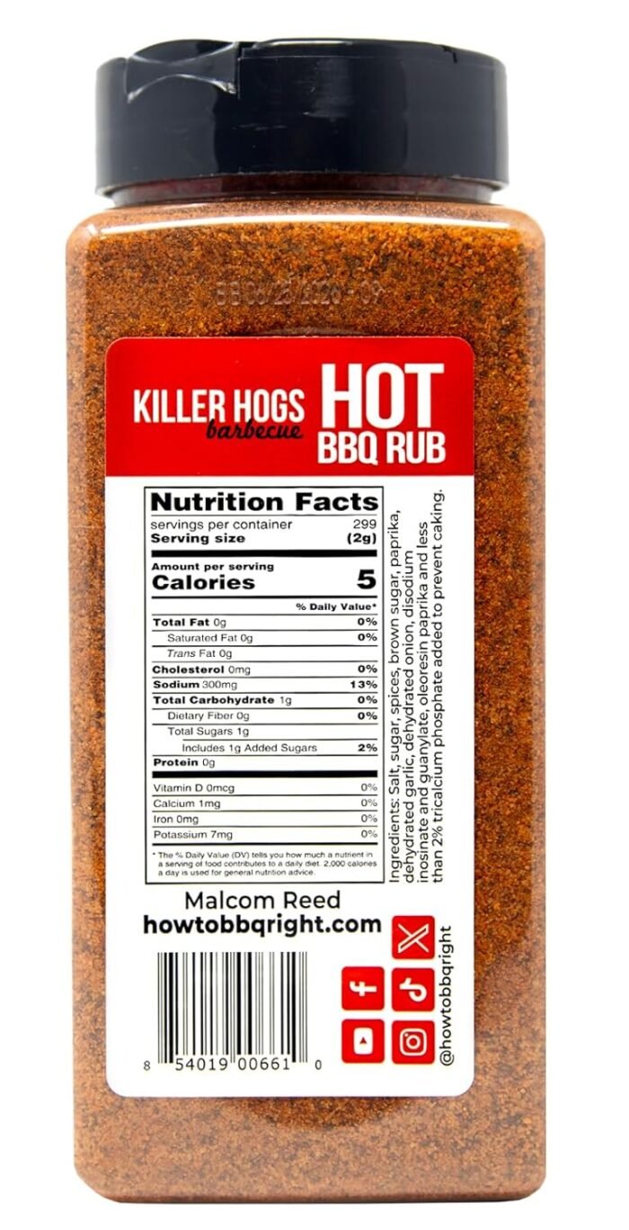 Killer Hogs HOT BBQ Rub | Championship Grill Seasoning for Beef, Steak, Burgers, Pork, and Chicken | 19.8 Ounces - Image 2