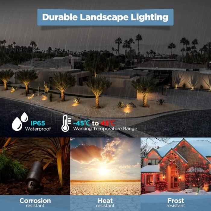 Gardencoin Solid Brass Outdoor Landscape Spotlights, 12V Heavy Duty Low Voltage LED Spot Light Waterproof for Garden and Yard Up Lighting, Bronze Accent Lighting Fixture Without Bulb, 6 Pack - Image 6