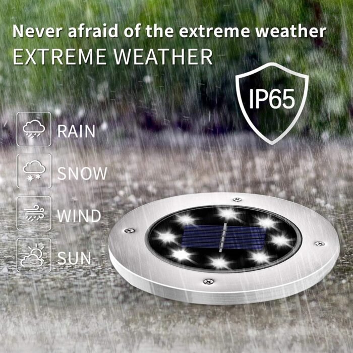 INCX Solar Lights for Outside,12 Pack Solar Lights Outdoor Waterproof, Solar Garden Lights Landscape Lighting for Patio Pathway Lawn Yard Deck Driveway Walkway, Cold White - Image 2