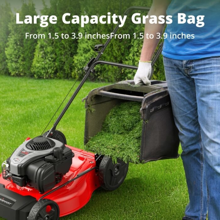 PowerSmart 21" B&S Engine 140cc Self-Propelled Lawn Mower – Durable Steel Deck, 6-Height Adjustments, 3-in-1 Mulching Versatility - Image 5