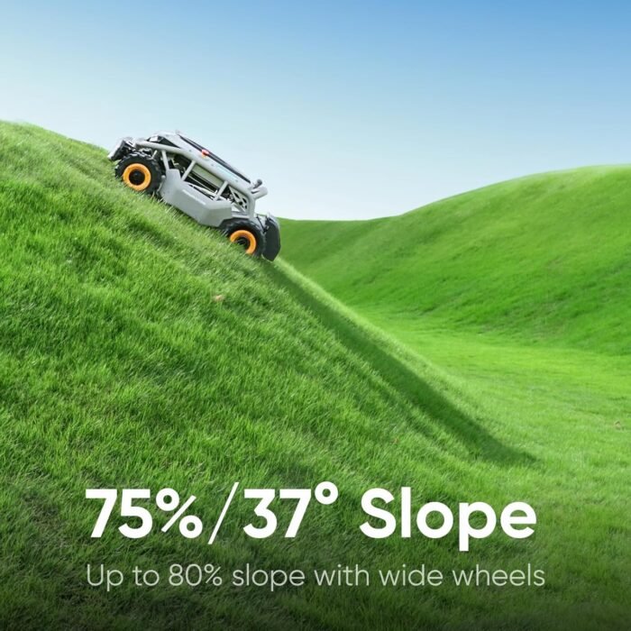 Remote Control Lawn Mower S1 4WD 18Ah, Robot Lawn Mower No Wire with 1.5-4.3 Inch Cutting Height 21 Inch Cutting Width, Robotic Lawn Mower for 75% Slope(37°) with Mowing 1.12 Acres - Image 4