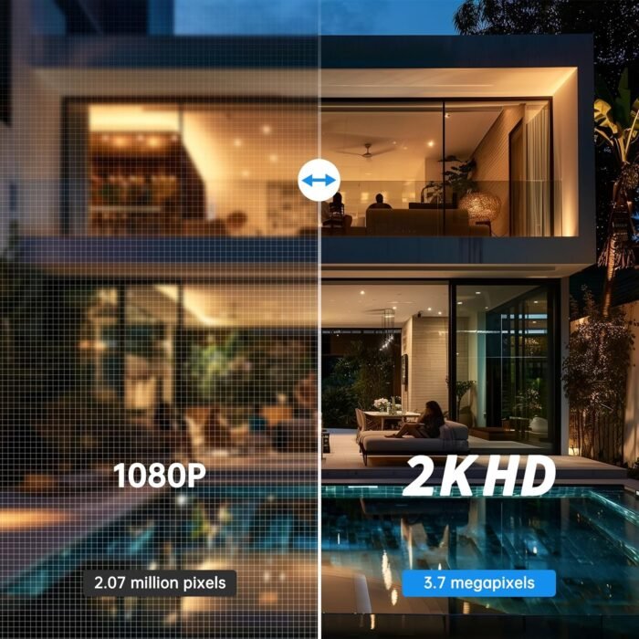 Light Bulb Security Camera 5G WiFi 2K Light Socket Security Cameras Wireless Outdoor EseeCloud, 360 Screw in Sight Bulb Motion Detection Siren Alarm Lightbulb Camera 2-Way Audio Color Night Vision - Image 9
