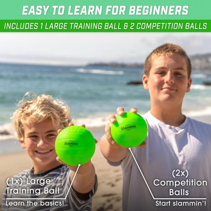 GoSports Slammo Game Set (Includes 3 Balls, Carrying Case and Rules) - Outdoor Lawn, Beach & Tailgating Roundnet Game for Kids, Teens & Adults - Image 4