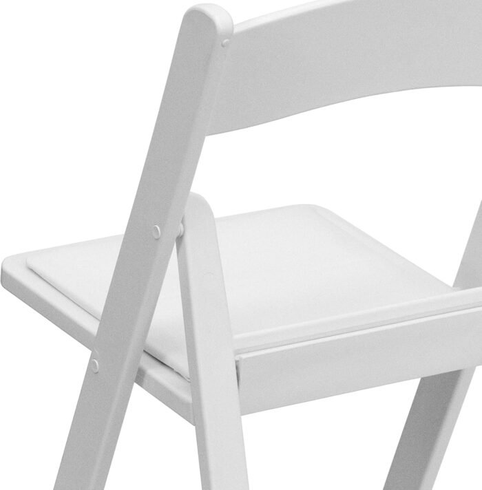 Flash Furniture Hercules Series Folding Chair - White Resin - Set of 4 800LB Weight Capacity Comfortable Event Chair - Light Weight Folding Chair - Image 11