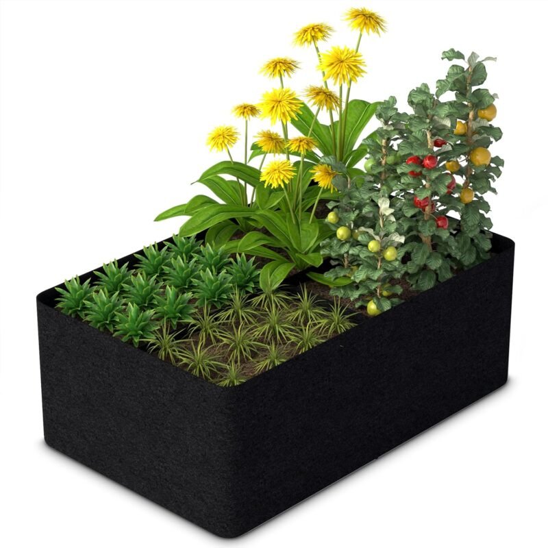 Utopia Home Fabric Raised Garden Bed 30 Gallon, 2x2x1ft Planter Raised Beds,4 Grid Garden beds Outdoor, Breathable Garden Bags to Grow Vegetables, Fruits and Flower Gardening