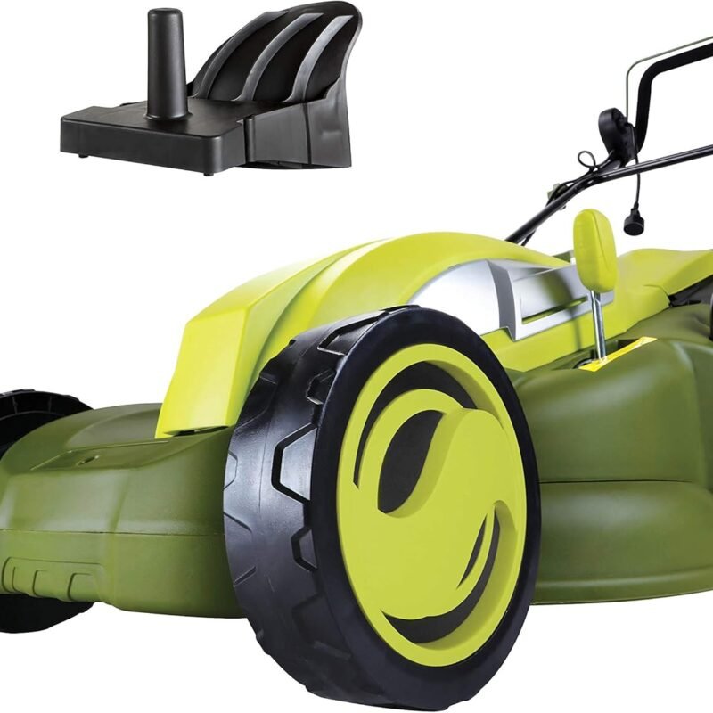 Sun Joe MJ403E 17-Inch 13-Amp Electric Lawn Mower/Mulcher, 7-Position Adjustment, 12-Gallon Detachable Grass Collection Bag, Lightweight, Standard, Green