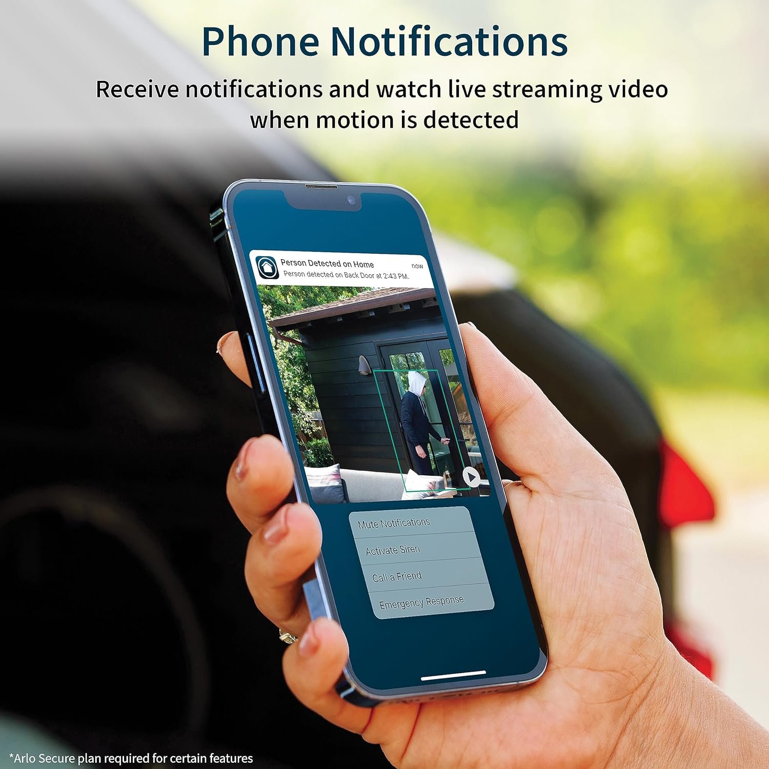 Arlo Essential Security Camera 2K | Indoor - Outdoor | 2nd Gen | Wireless with Spotlight, 2-Way Audio, Color Night Vision, Live Stream, Motion Activation, Real Time Notifications - White, 3 Cameras - Image 3