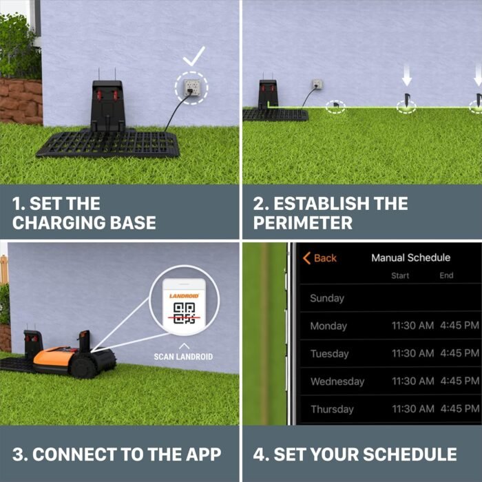 Worx Landroid L 20V 5.0Ah Robotic Lawn Mower 1/2 Acre / 21,780 Sq Ft. Power Share - WR155 (Battery & Charger Included) - Image 9