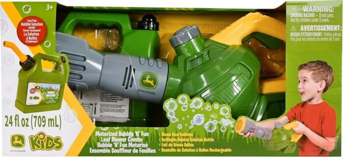 John Deere Bubble Leaf Blower Toy for Kids Includes 24oz Bubble Refill Gas Can, Outdoor Bubble Machine for Kids, Easy to Use, Outdoor Play, Great Gift Toddler 3+ - Image 6