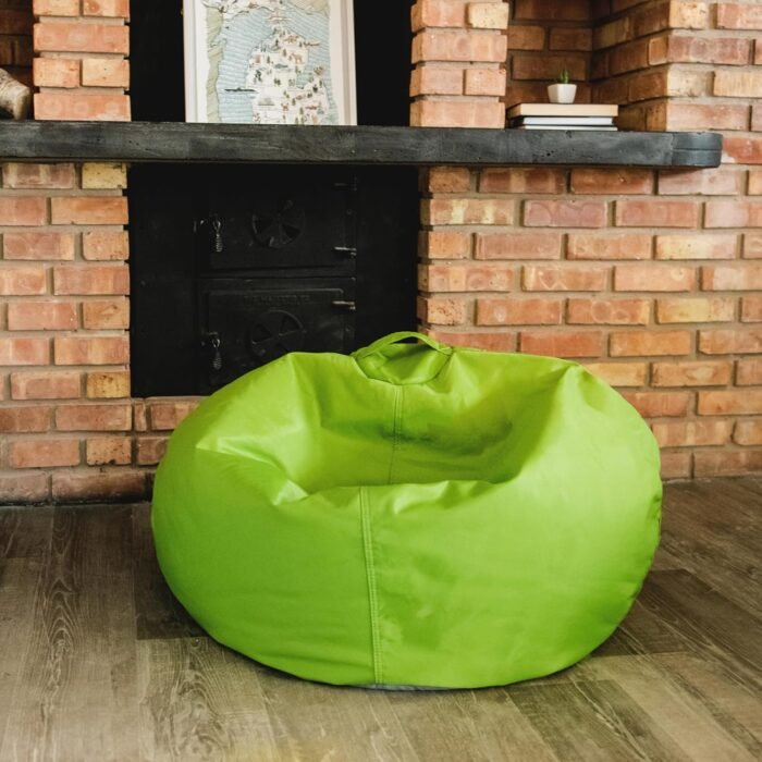 Big Joe Classic Bean Bag Chair, Spicy Lime Smartmax, Durable Polyester Nylon Blend, 2 feet Round - Image 5