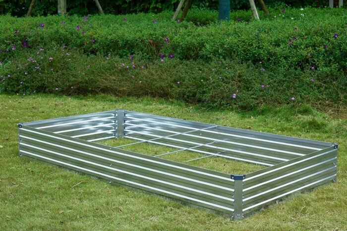 2 Pack 6x3x1FT Galvanized Raised Garden Beds Kit Outdoor Metal Gardening Planter Box for Vegetable Elevated Flower Herbs,Silver - Image 4