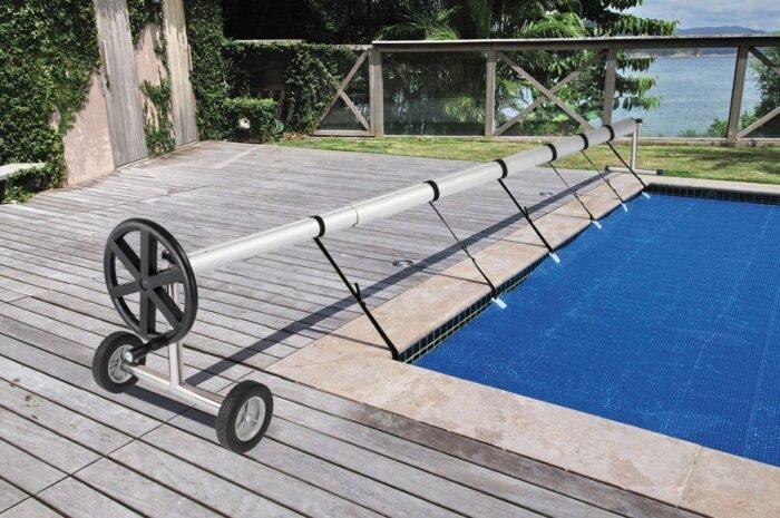 VINGLI 18 Feet Aluminum Solar Swimming Inground Pool Cover Reel Set, Up to 18-Feet Wide x 40-Feet Length - Image 4