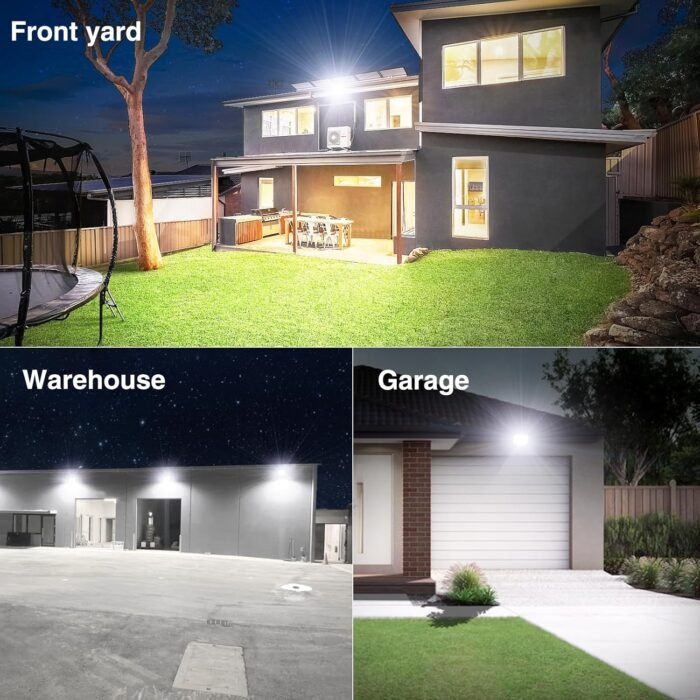 Onforu 60W Flood Lights Outdoor, 6000lm Bright LED Work Light with Plug, 6500K Daylight White LED Flood Lighting, IP66 Waterproof Security Lights Yard Lights for Yard Garage Stadium 2 Pack - Image 8
