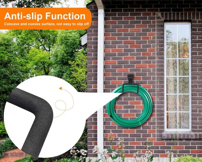 Metal Garden Hose Holder - Heavy Duty Hose Hanger Wall Mounted Water Hose Holder for Outside Yard, Sturdy Hose Reel Hose Hooks for Water Hose - Image 5
