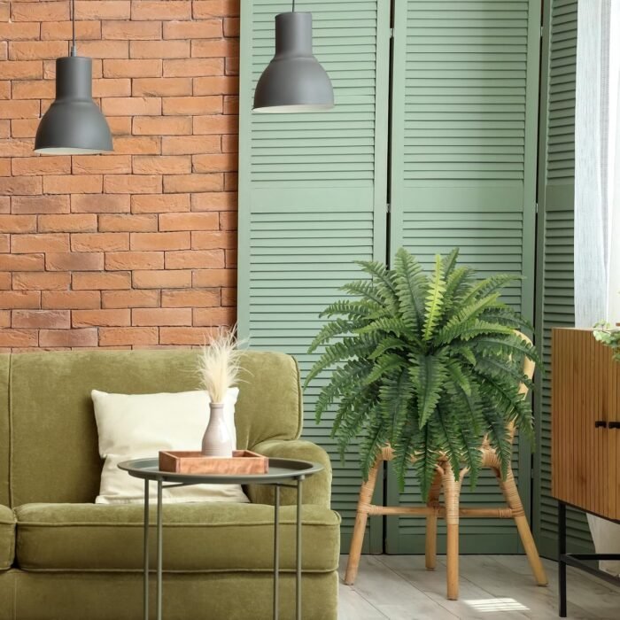 35" Ferns Artificial Bush Plants Large, 2 Artificial Boston Ferns with 39 Fronds for Outdoors Home Decor - Image 7