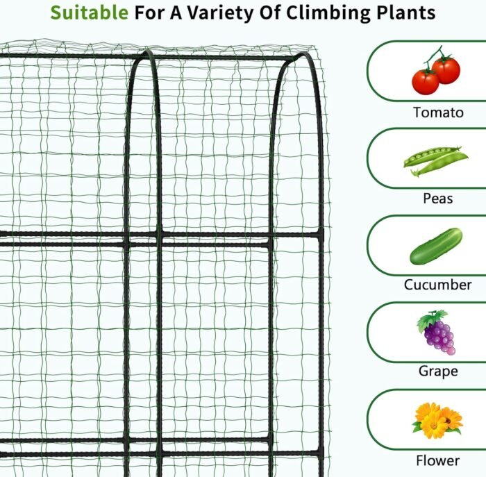 DoCred 3 in 1 Raised Garden Bed with 87in Tall Arch Trellis for Climbing Plants, Galvanized Planter Garden Box Outdoor for Gardening, Climbing Vegetables, Flower, Black - Image 6