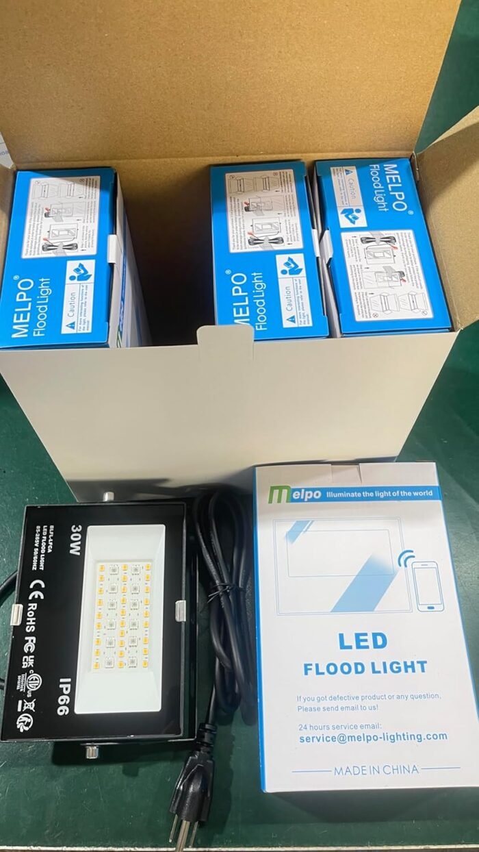 LED Flood Light Outdoor 30W, 300W Equivalent 3000LM Smart RGB Landscape Lighting with APP Control, DIY Scenes - Timing - Warm White 2700K - Color Changing Uplight, IP66, US Plug MELPO(4 Pack) - Image 9