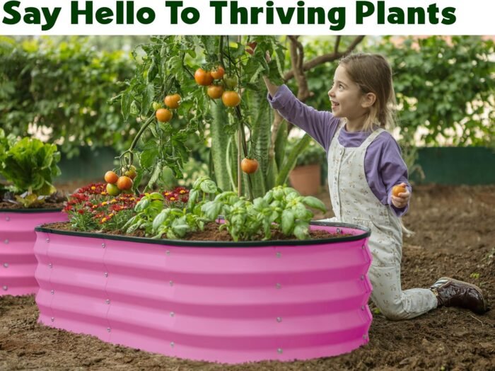 Galvanized Raised Garden Beds Outdoor // 4×2×1 ft Planter Raised Beds for Gardening, Vegetables, Flowers (Pink) // Large Metal Garden Box - Image 3