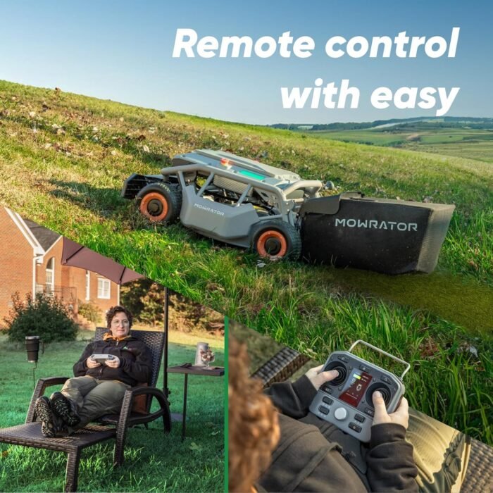Remote Control Lawn Mower S1 4WD 18Ah, Robot Lawn Mower No Wire with 1.5-4.3 Inch Cutting Height 21 Inch Cutting Width, Robotic Lawn Mower for 75% Slope(37°) with Mowing 1.12 Acres - Image 7