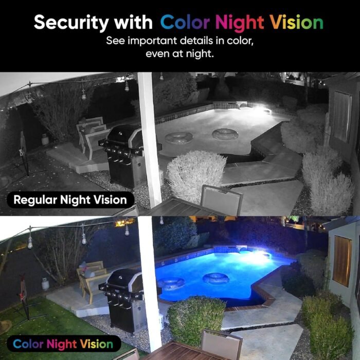WYZE Cam v4, 2.5K HD WiFi Smart Home Security Camera, Indoor/Outdoor, Pet/Baby Monitor, Motion Activated Spotlight/Siren, Color Night Vision, 2-Way Audio, Works with Alexa & Google, White, 2 Pack - Image 3
