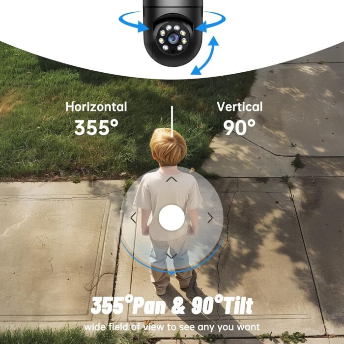 Light Bulb Security Camera 5G WiFi 2K Light Socket Security Cameras Wireless Outdoor EseeCloud, 360 Screw in Sight Bulb Motion Detection Siren Alarm Lightbulb Camera 2-Way Audio Color Night Vision - Image 8