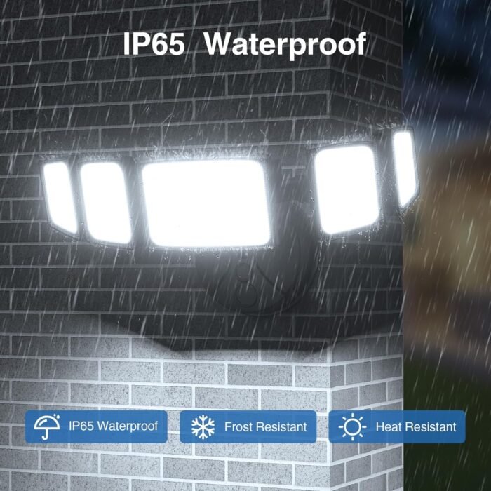 70W LED Flood Lights Outdoor Waterproof IP65, 5 Heads Exterior Security Lights with 360° Lighting Angle, 6500K Super Bright Floodlight Fixture, Outside Lights for House, Backyard - Image 7