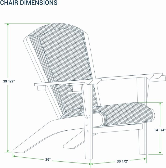 Cambridge Casual Auburn Padded Upholstered Outdoor Adirondack Chair - Image 18