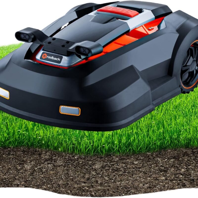 RM24PRO Robot Lawn Mower with Bluetooth App Control Ultrasonic Sensor Metal Plate 1/4 Acre 20 Degrees Slope for Small to Medium Yards
