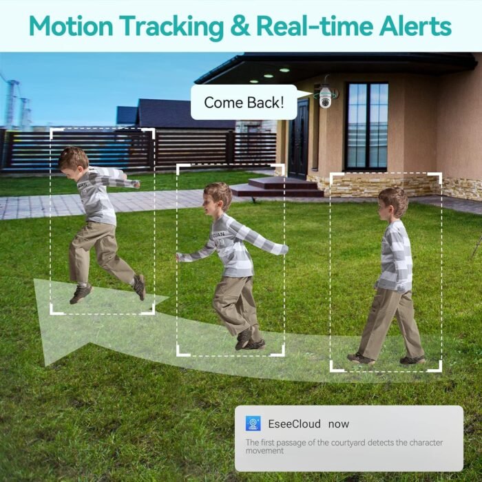 2K/3MP Light Bulb Security Camera 2 Pack Alexa Home 360° Wireless Security Camera Outdoor, Motion Tracking Detection Alarm,Color Night Vision - Image 4