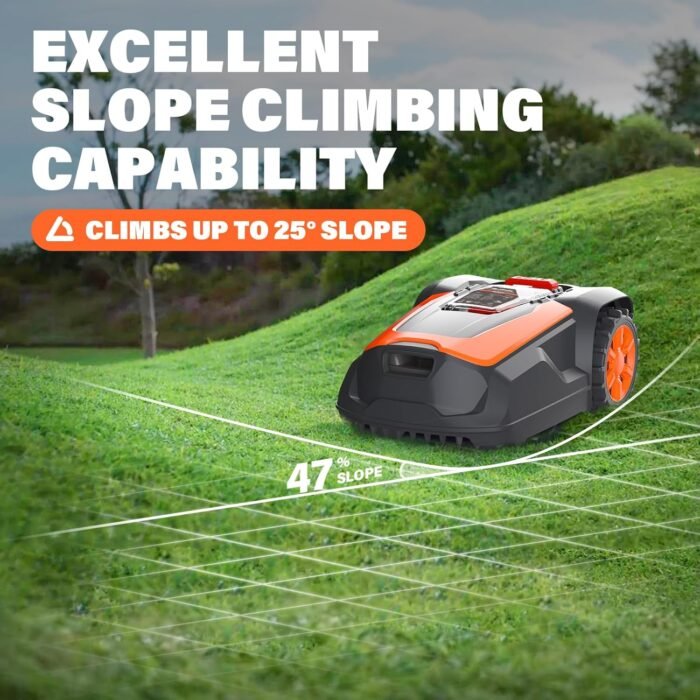 MAXLANDER Robot Lawn Mower, Automatic Robot Mower APP Controlled with Schedule, Self-Charging, Bluetooth/Wi-Fi Connected Robotic Lawn Mowers, Covers up to 1/3 Acre (15069 sq ft) - Image 7