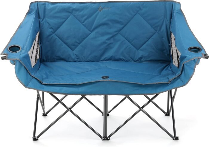 ARROWHEAD OUTDOOR Portable Folding Double Duo Camping Chair Loveseat w/ 2 Cup & Wine Glass Holder, Heavy-Duty Carrying Bag, Padded Seats & Armrests, Supports up to 500lbs, USA-Based Support - Image 14